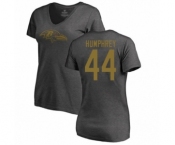 Football Women's Baltimore Ravens #44 Marlon Humphrey Ash One Color T-Shirt