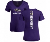 Football Women's Baltimore Ravens #44 Marlon Humphrey Purple Backer T-Shirt