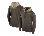 Men Pittsburgh Steelers Nike Olive Salute to Service Sideline Therma Pullover Hoodie
