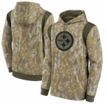 Men's Pittsburgh Steelers Nike Camo 2021 Salute To Service Therma Performance Pullover Hoodie