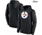 Men's Pittsburgh Steelers Nike Charcoal 2021 NFL Crucial Catch Therma Pullover Hoodie