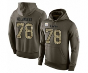 NFL Nike Pittsburgh Steelers #78 Alejandro Villanueva Green Salute To Service Pullover Hoodie