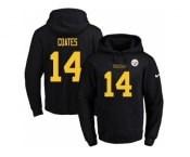 Nike Pittsburgh Steelers #14 Sammie Coates Black(Gold No.) Name & Number Pullover NFL Hoodie