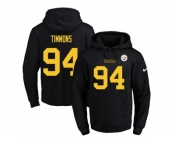 Nike Pittsburgh Steelers #94 Lawrence Timmons Black(Gold No.) Name & Number Pullover NFL Hoodie