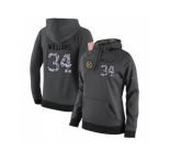 NFL Women's Nike Pittsburgh Steelers #34 DeAngelo Williams Stitched Black Anthracite Salute to Service Player Performance Hoodie