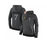 NFL Women's Nike Pittsburgh Steelers #7 Ben Roethlisberger Stitched Black Anthracite Salute to Service Player Performance Hoodie