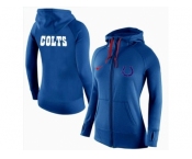 Women Nike Indianapolis Colts Full-Zip Performance Hoodie Blue