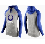 Women Nike Indianapolis Colts Performance Hoodie Grey & Blue_1