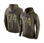 Football Men's New York Giants #74 Mike Remmers Green Salute To Service Pullover Hoodie