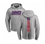 Football New York Giants #18 Bennie Fowler Ash Backer Pullover Hoodie