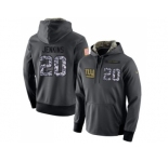 NFL Men's Nike New York Giants #20 Janoris Jenkins Stitched Black Anthracite Salute to Service Player Performance Hoodie