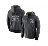 NFL Men's Nike New York Giants #56 Lawrence Taylor Stitched Black Anthracite Salute to Service Player Performance Hoodie