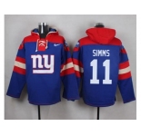 Nike New York Giants #11 Phil Simms Royal Blue Player Pullover NFL Hoodie