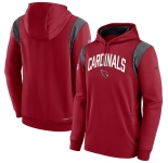 Men's Arizona Cardinals Burgundy Sideline Stack Performance Pullover Hoodie