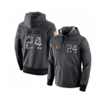 NFL Men's Nike Arizona Cardinals #24 Adrian Wilson Stitched Black Anthracite Salute to Service Player Performance Hoodie