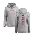 NFL Women's Nike Arizona Cardinals #76 Mike Iupati Ash Backer Pullover Hoodie