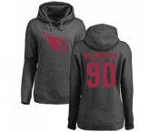 NFL Women's Nike Arizona Cardinals #90 Robert Nkemdiche Ash One Color Pullover Hoodie