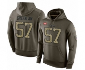 Football Men's San Francisco 49ers #57 Dre Greenlaw Green Salute To Service Pullover Hoodie