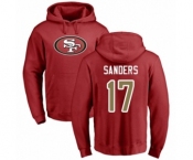 Football San Francisco 49ers #17 Emmanuel Sanders Red Name & Number Logo Pullover Hoodie