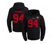 Men San Francisco 49ers #94 Solomon Thomas Black Name & Number Pullover NFL Hoodie