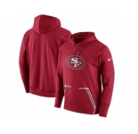 Men San Francisco 49ers Nike Scarlet Champ Drive Vapor Speed Performance Pullover Hoodie