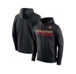 Men's San Francisco 49ers Nike Black Sideline Circuit Pullover Performance Hoodie