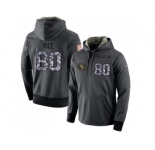 NFL Men's Nike San Francisco 49ers #80 Jerry Rice Stitched Black Anthracite Salute to Service Player Performance Hoodie