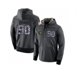 NFL Men's Nike San Francisco 49ers #90 Solomon Thomas Stitched Black Anthracite Salute to Service Player Performance Hoodie