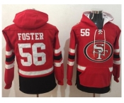Nike 49ers #56 Reuben Foster Red Black Name & Number Pullover NFL Hoodie