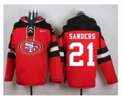 Nike San Francisco 49ers #21 Deion Sanders Red Player Pullover Hoodie