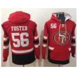 Nike San Francisco 49ers #56 Reuben Foster Red Black Name & Number Pullover NFL Hoodie