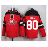 Nike San Francisco 49ers #80 Jerry Rice Red Player Pullover Hoodie