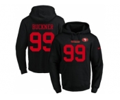 Nike San Francisco 49ers #99 DeForest Buckner Black Name & Number Pullover NFL Hoodie