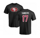 Football San Francisco 49ers #17 Emmanuel Sanders Black Name & Number Logo T-Shirt
