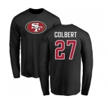 Football San Francisco 49ers #27 Adrian Colbert Black Name & Number Logo Long Sleeve T-Shirt
