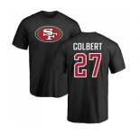 Football San Francisco 49ers #27 Adrian Colbert Black Name & Number Logo T-Shirt