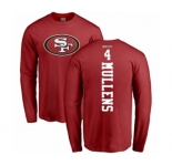 NFL Nike San Francisco 49ers #4 Nick Mullens Red Backer Long Sleeve T-Shirt