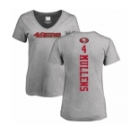 NFL Women's Nike San Francisco 49ers #4 Nick Mullens Ash Backer T-Shirt