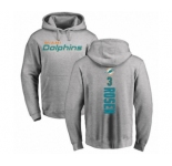 Football Miami Dolphins #3 Josh Rosen Ash Backer Pullover Hoodie
