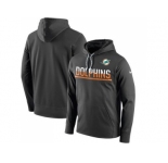 Men's Miami Dolphins Nike Anthracite Sideline Circuit Pullover Performance Hoodie