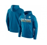 Men's Miami Dolphins Nike Blue Sideline Circuit Pullover Performance Hoodie