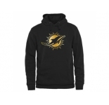 Men's Miami Dolphins Pro Line Black Gold Collection Pullover Hoodie