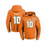 Nike Miami Dolphins #10 Kenny Stills Orange Name & Number Pullover NFL Hoodie