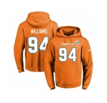 Nike Miami Dolphins #94 Mario Williams Orange Name & Number Pullover NFL Hoodie