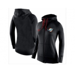 Women Nike Miami Dolphins Full-Zip Performance Hoodie Black