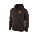 Cleveland Browns Historic Logo Nike Brown KO Chain Fleece Pullover Performance Hoodie