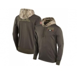 Men Cleveland Browns Nike Olive Salute to Service Sideline Therma Pullover Hoodie