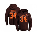 Nike Cleveland Browns #34 Isaiah Crowell Brown Name & Number Pullover NFL Hoodie