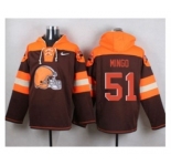 Nike Cleverland Browns #51 Barkevious Mingo Brown Player Pullover NFL Hoodie
