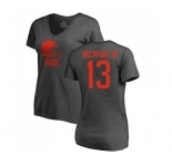 Football Women's Cleveland Browns #13 Odell Beckham Jr. Ash One Color T-Shirt